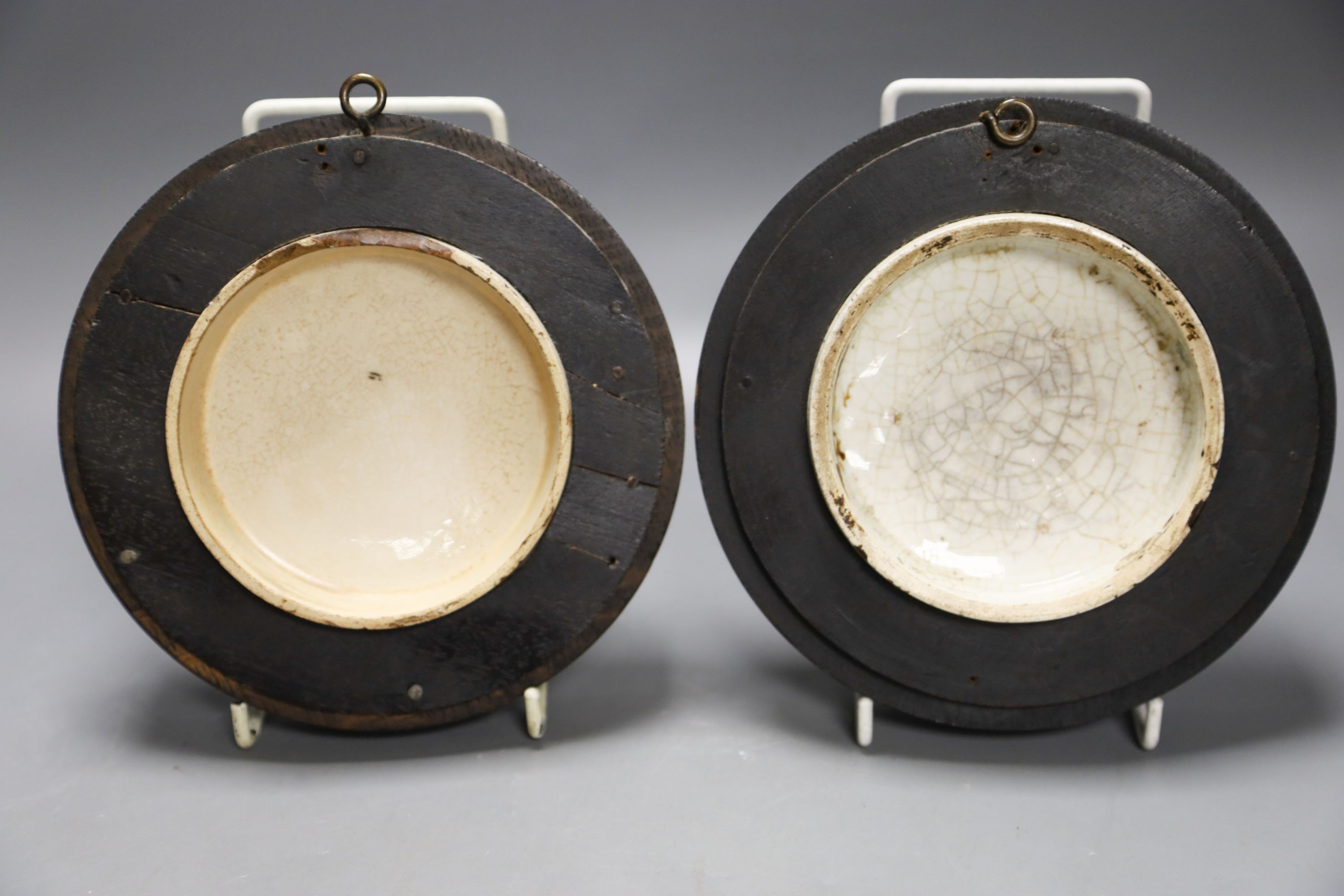 Two Victorian pot lids depicting the Crystal Palace